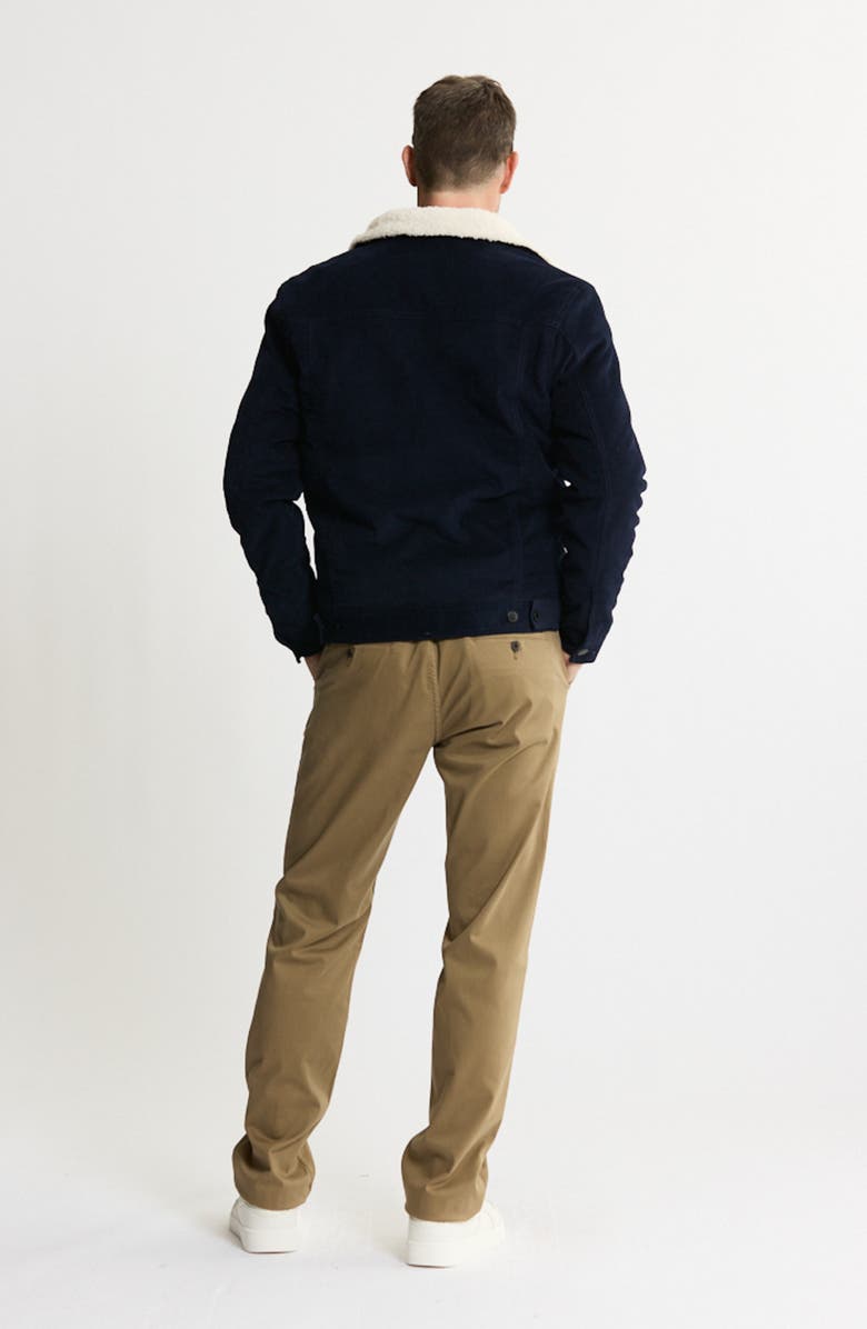 JACHS Faux Shearling Lined Trucker Jacket, Alternate, color, Navy