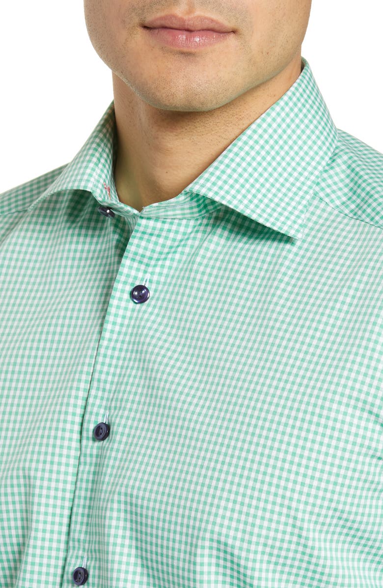 Eton Contemporary Fit Check Dress Shirt, Alternate, color, 