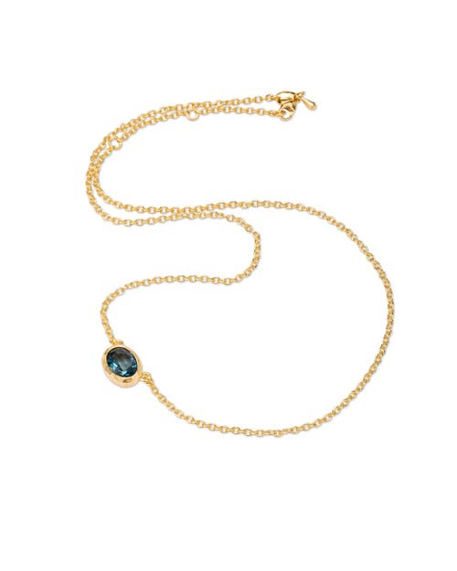 Eloise Jewelry Ellipse Necklace With Gemstone In Gold