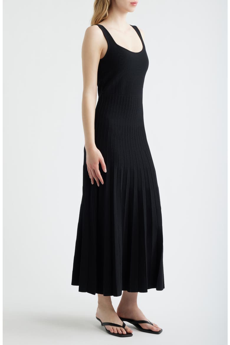 Tank Midi Sweater Dress, Alternate, color, BLACK