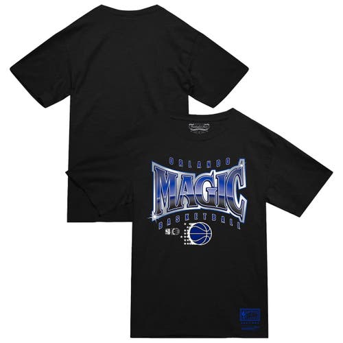 Mitchell & Ness Black Orlando Magic Worldwide Collection Glow Up T-shirt
