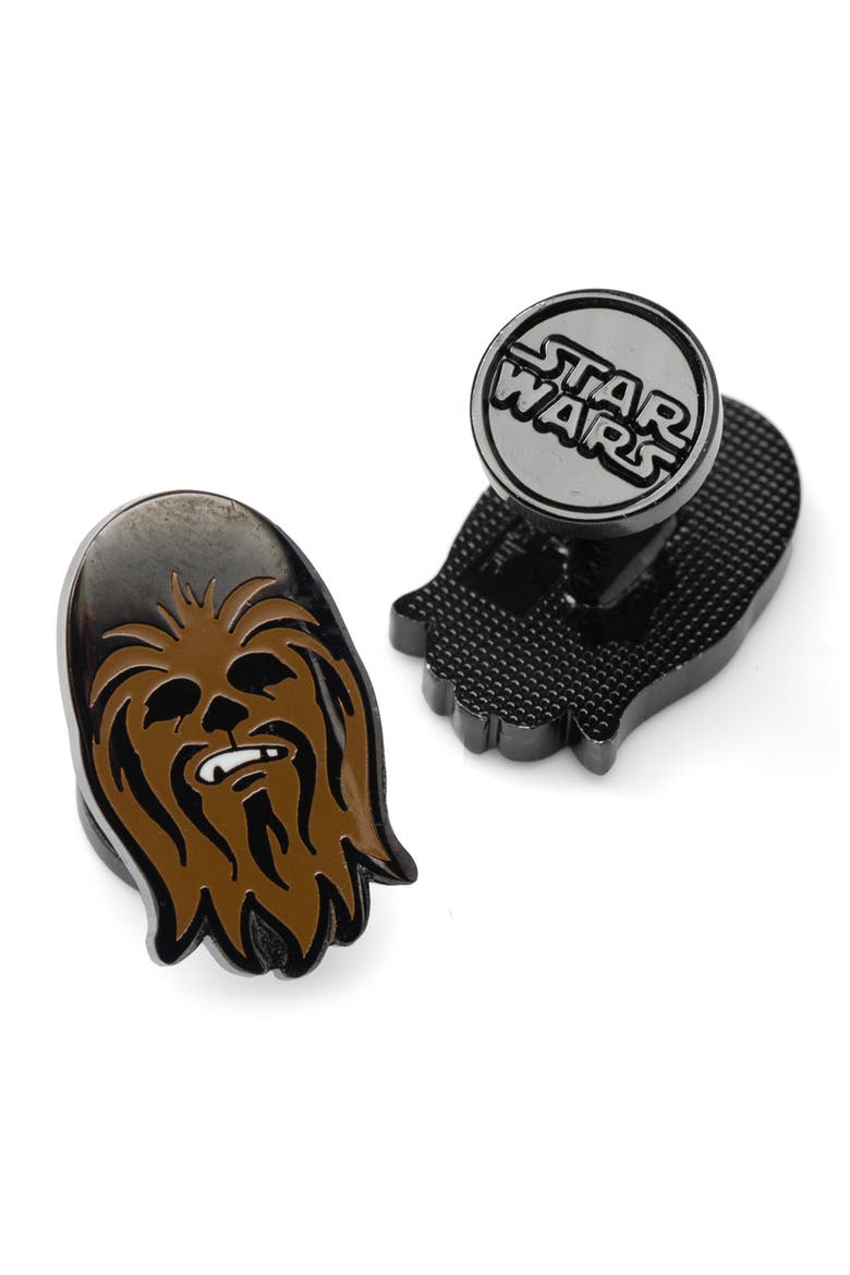 Chewbacca Cuff Links, Main, color, BROWN