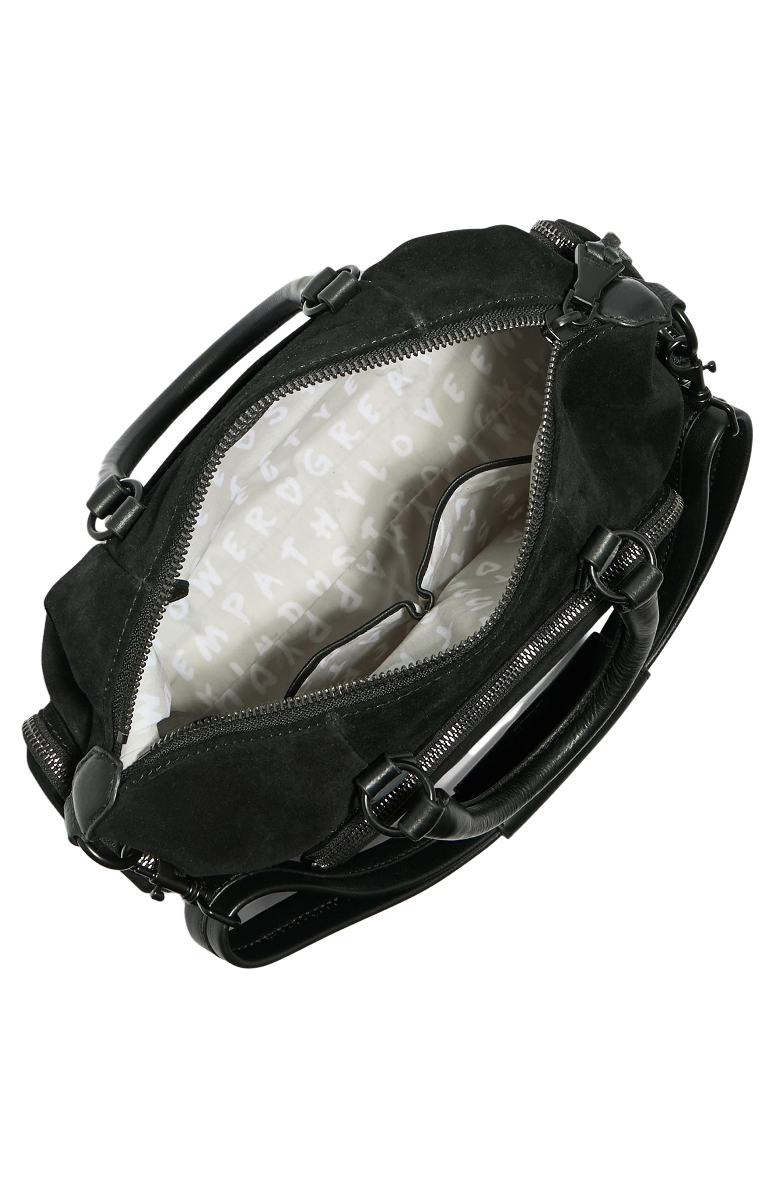 AIMEE Away We Go Leather Satchel, Alternate, color, 