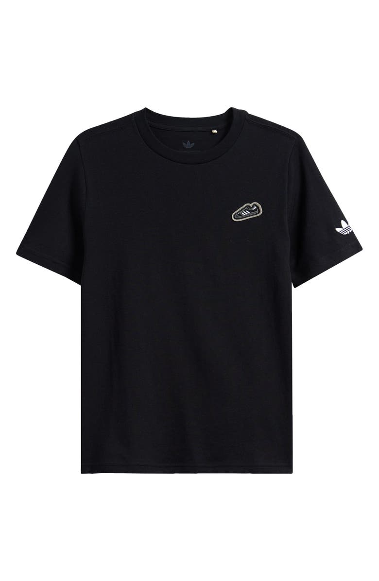 adidas Kids' Samba Shoe Cotton Graphic T-Shirt, Main, color, Black