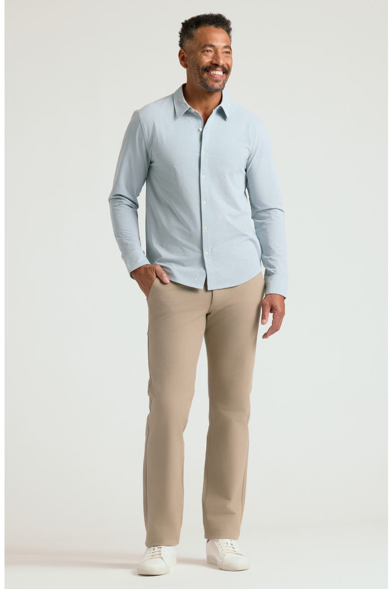 Stripe Stretch Oxford Performance Button-Up Shirt, Alternate, color, JUNIPER STRIPE