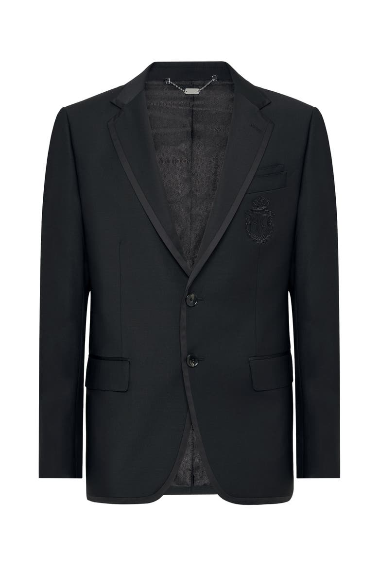 Blazer Embroidered Logo Men, Main, color, black