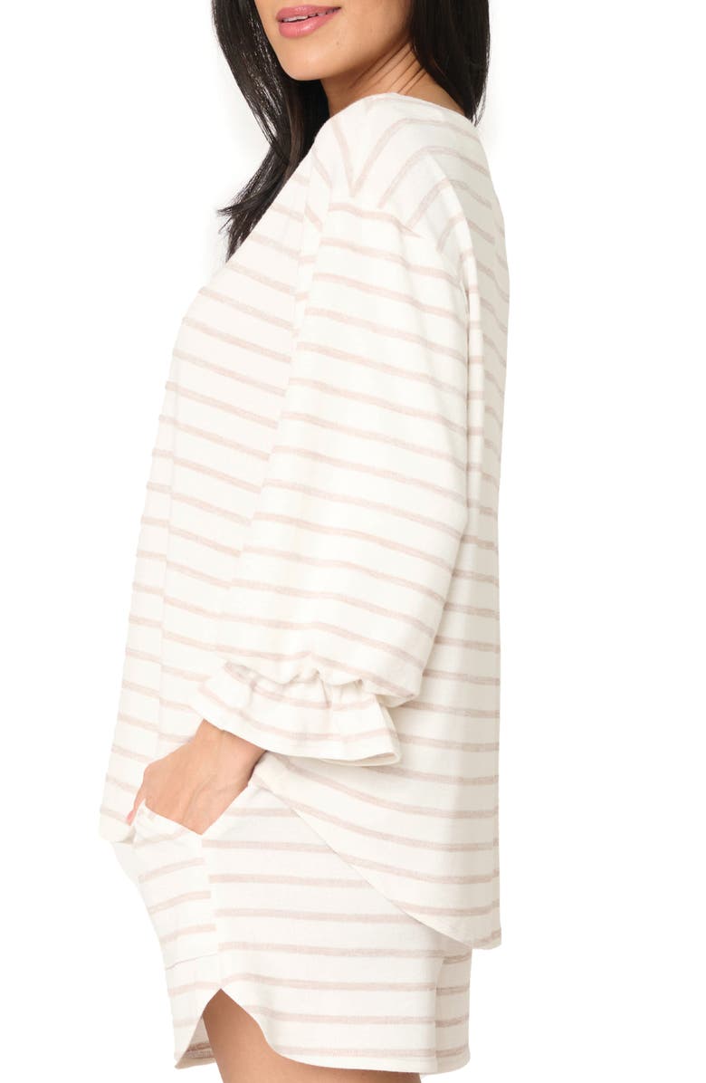 GIBSONLOOK Tatum Boat Neck Top, Alternate, color, Oatmeal Stripe