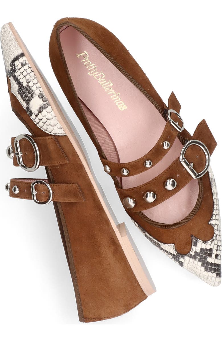 Pretty Ballerinas Double Buckle Cowboy Loafer, Alternate, color, Tan