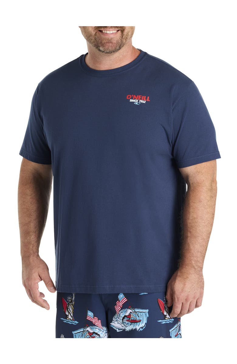 O'Neill Big & Tall Eagles Fly Graphic Tee, Alternate, color, Navy