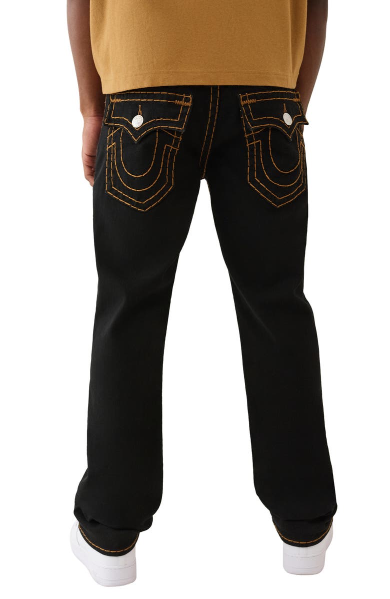 True Religion Ricky Super T Flap Straight Leg Jeans, Alternate, color, 2Sb Black Rinse