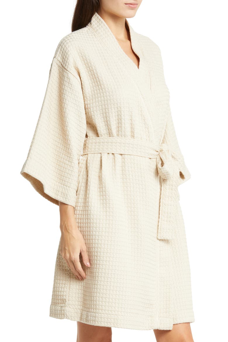 Women's Everyday Waffle Robe, Alternate, color, BEIGE OATMEAL