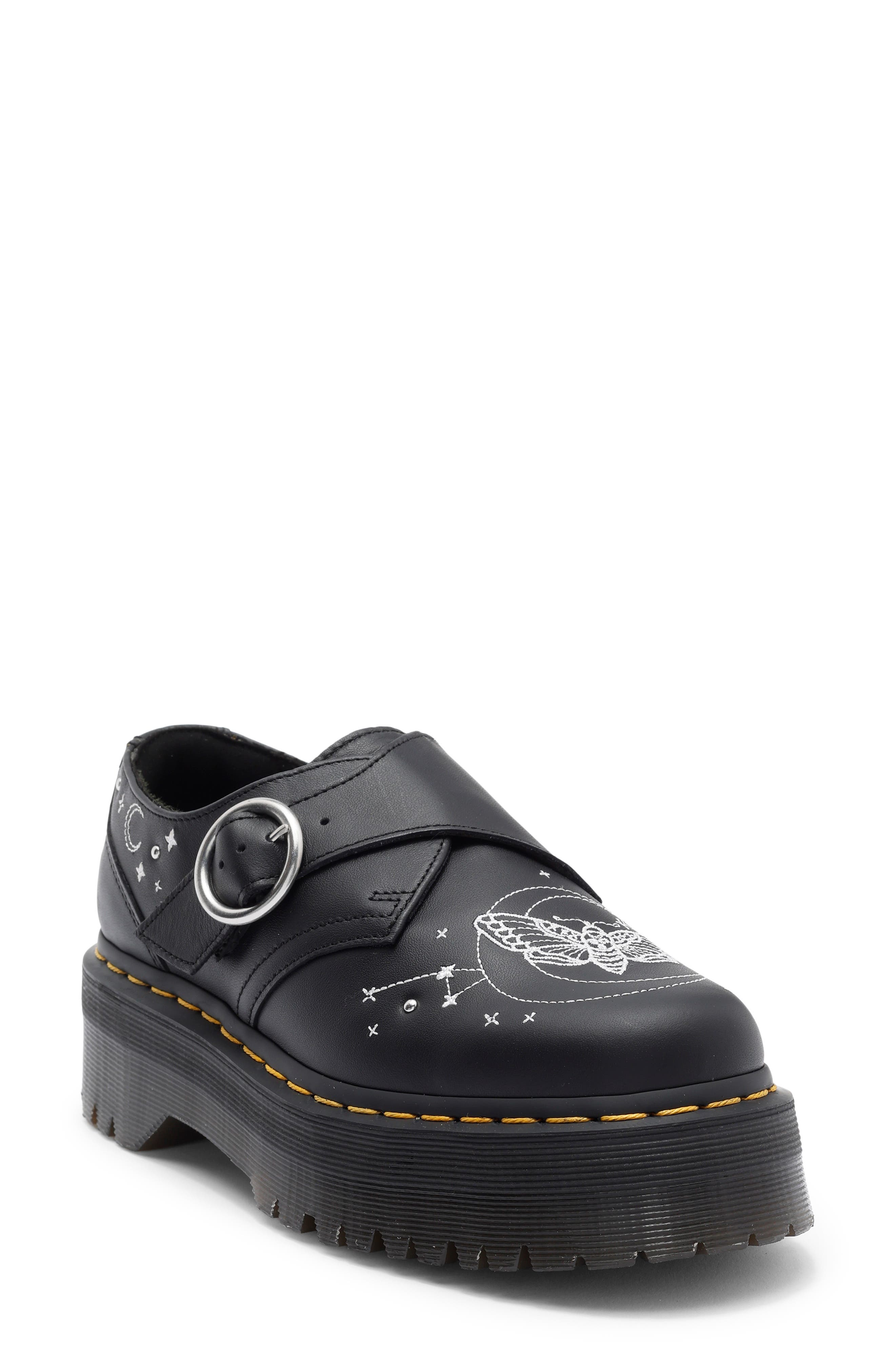 Dr. Martens Celestial Moth Monk Strap Platform Loafer