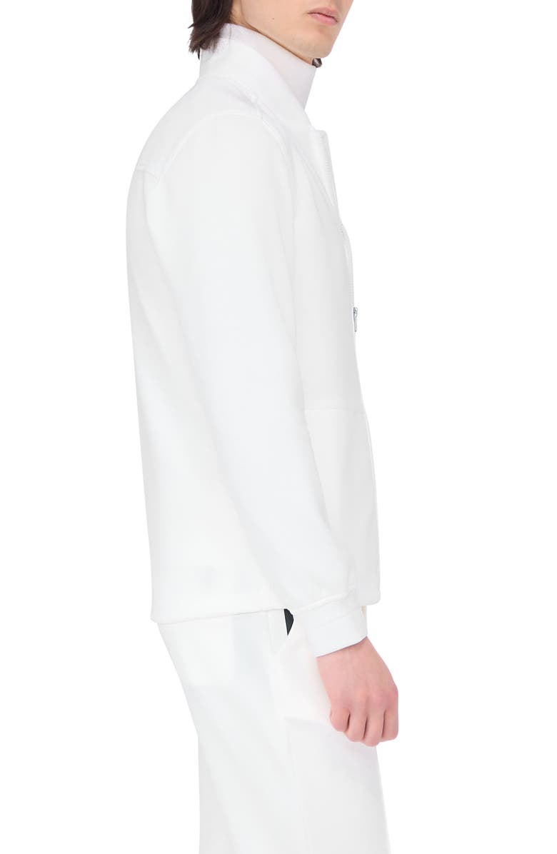 Bugatchi Knit Blouson Jacket, Alternate, color, Chalk