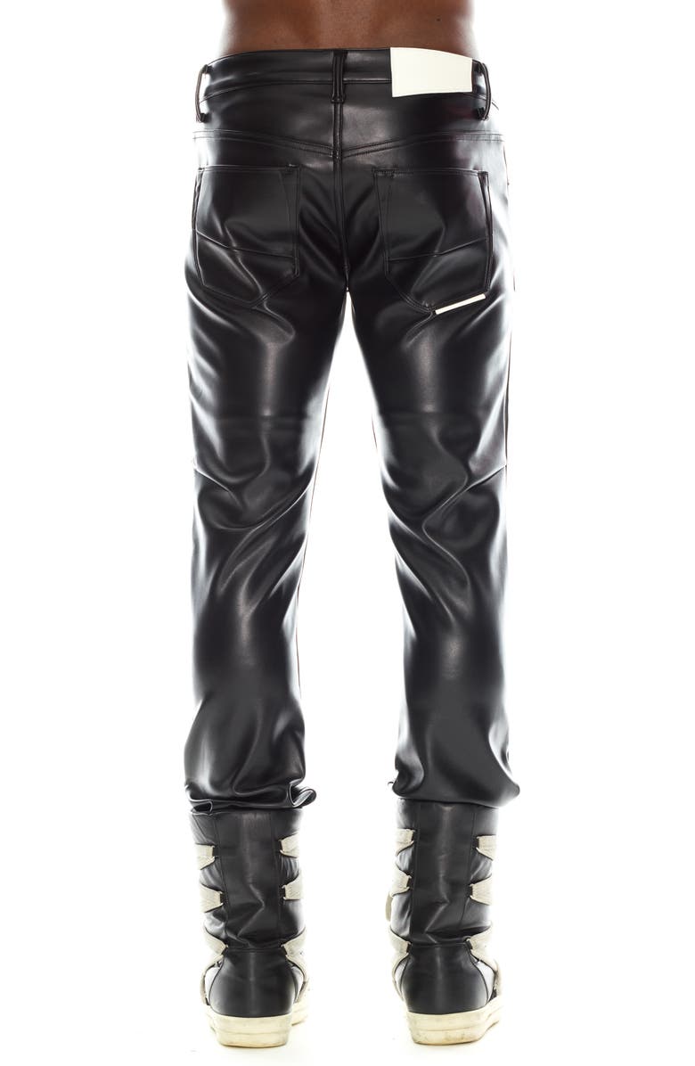 HVMAN Punk Moto Faux Leather Pants, Alternate, color,