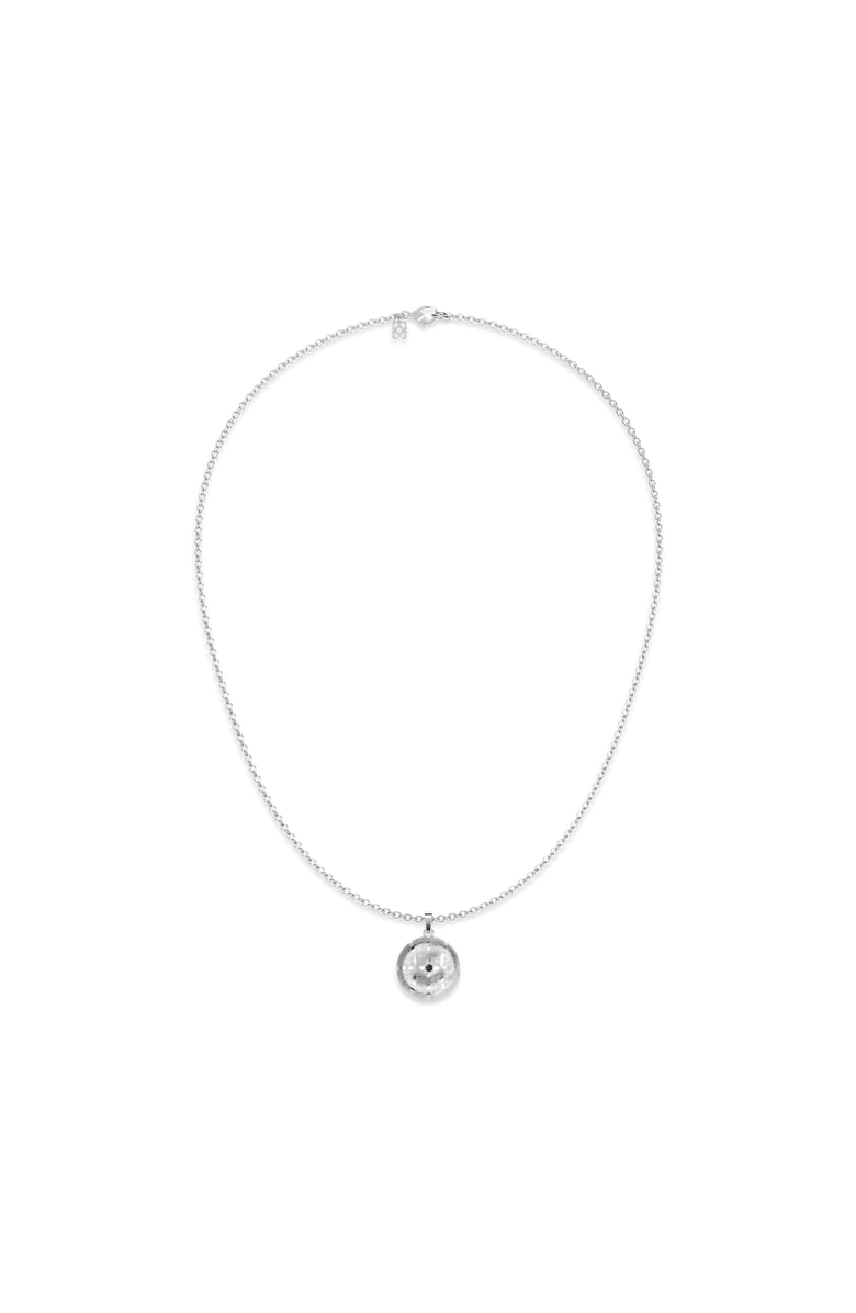 PASCAL The Basketball Leaking Ball Diamond Necklace, Alternate, color, Silver / Black Diamond