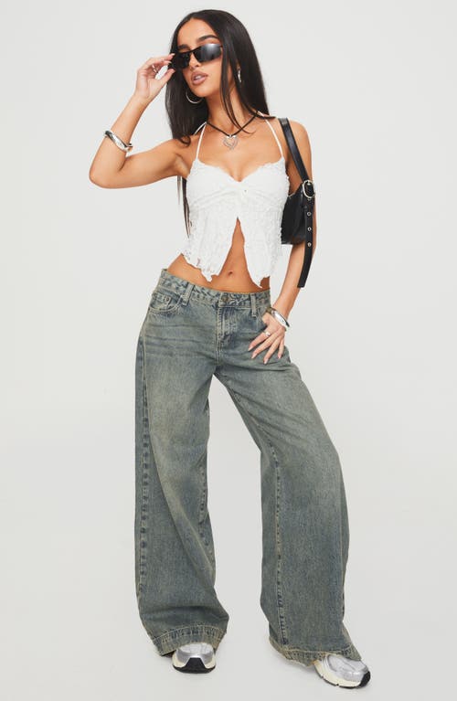Princess Polly Calardian Halter Lace Top In White
