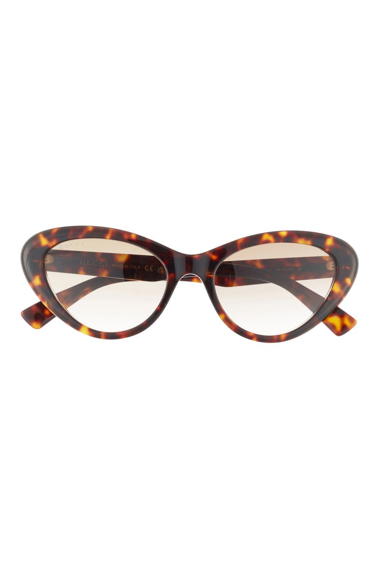 54mm Core Cat Eye Sunglasses, Main, color, HAVANA HAVANA BROWN