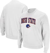 COLOSSEUM Men's Colosseum White Boise State Broncos Arch & Logo Tackle Twill Pullover Sweatshirt