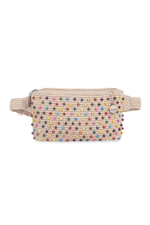 The Sak Caraway Small Belt Bag In Ecru Multi Beads