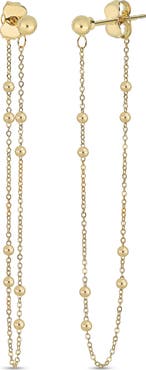 Bony Levy 14K Gold Chain Loop Earrings