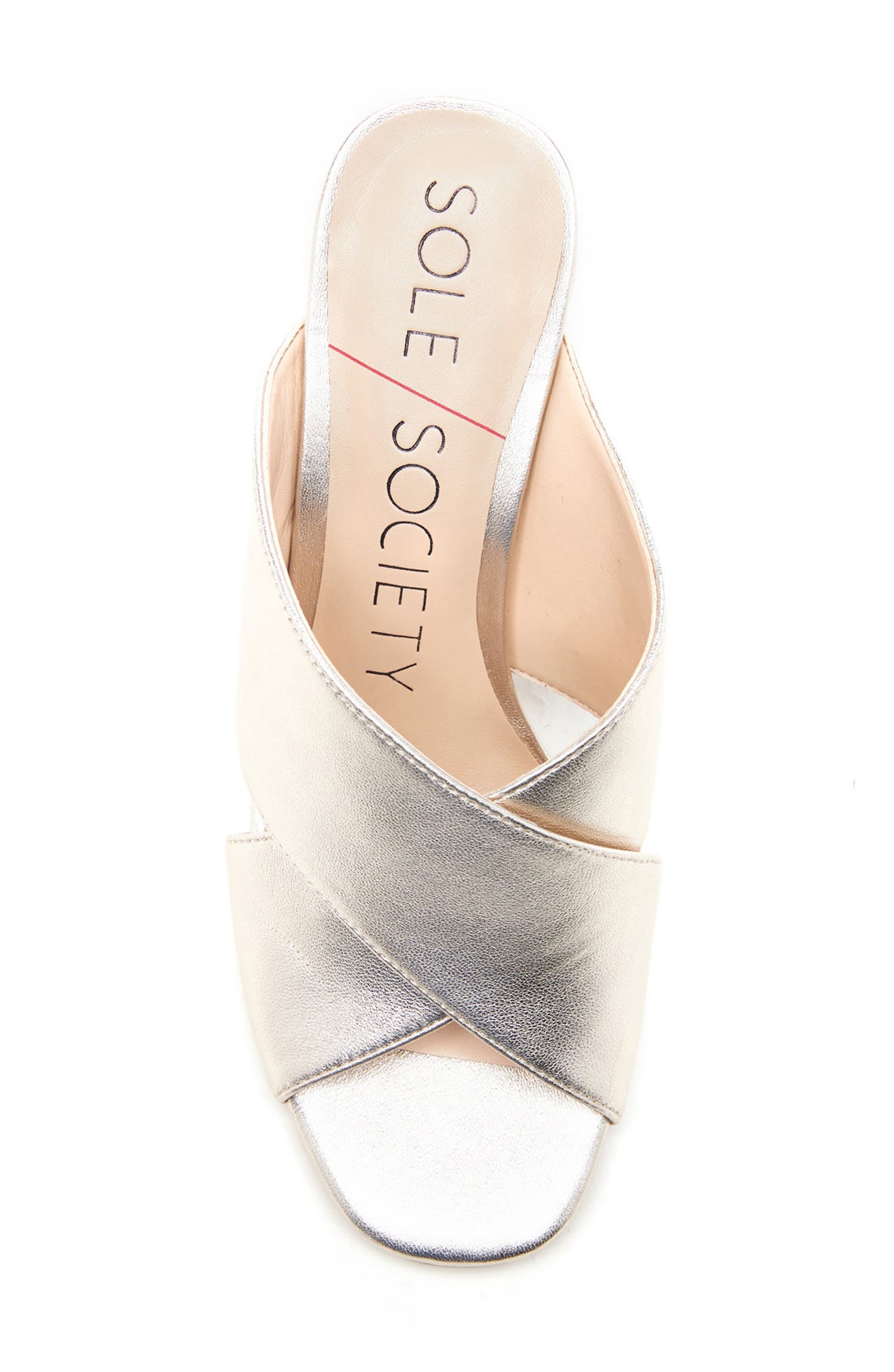 Ganezah Slide Sandal, Alternate, color, GOLD FUSION NAPPA LEATHER