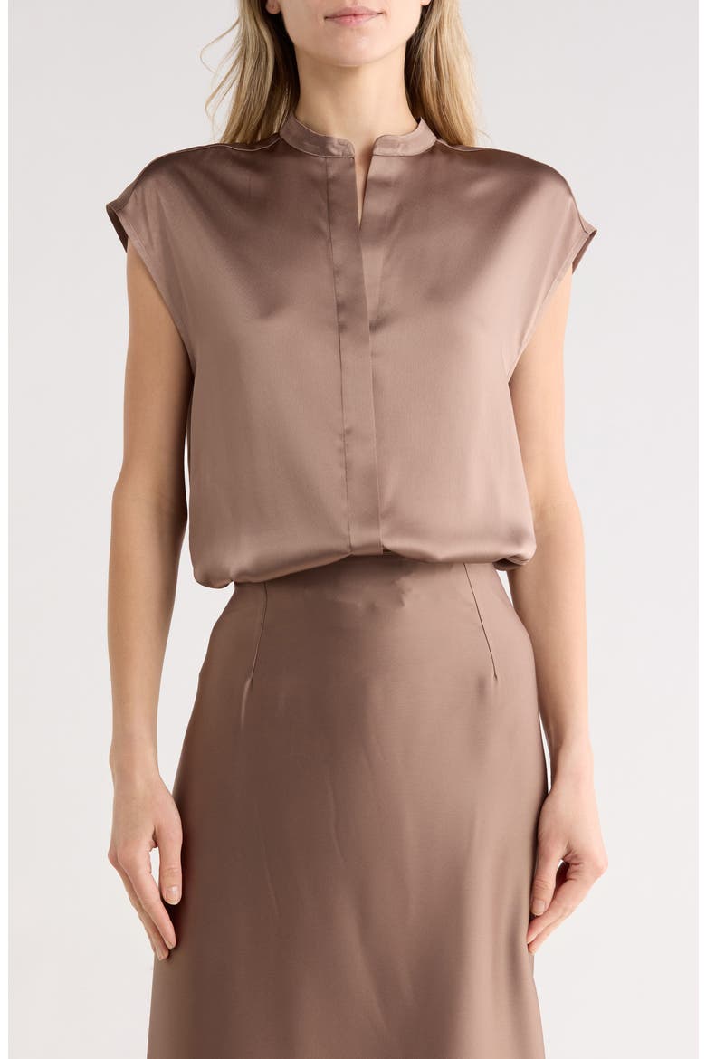 Satin Shell Tank, Main, color, DESERT WIND