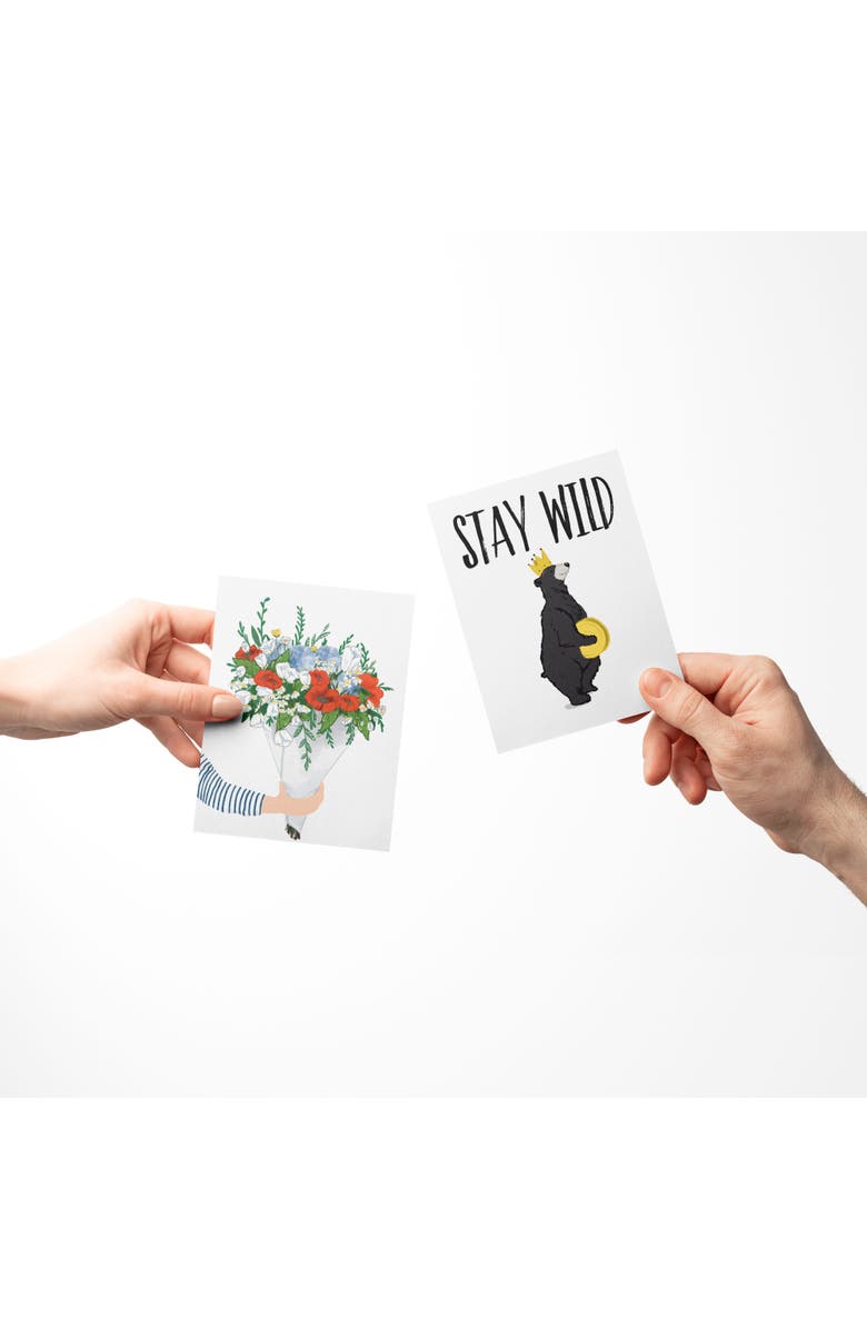 Ramus & Co Celebration/Graduation Assorted Greeting Card Pack (3ct) "Bear, Flowers, Bouquet", Alternate, color, Multi-Pack