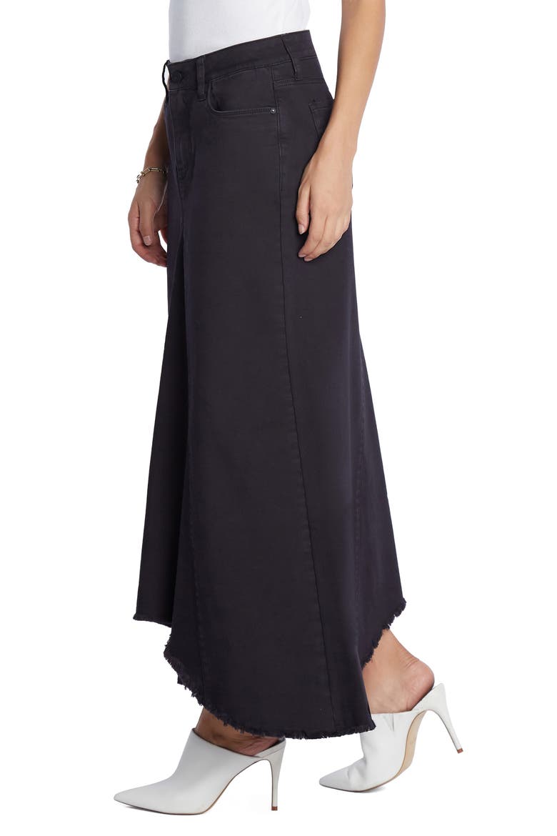 Selma Pieced Asymmetric Denim Maxi Skirt, Alternate, color, TRUE BLACK