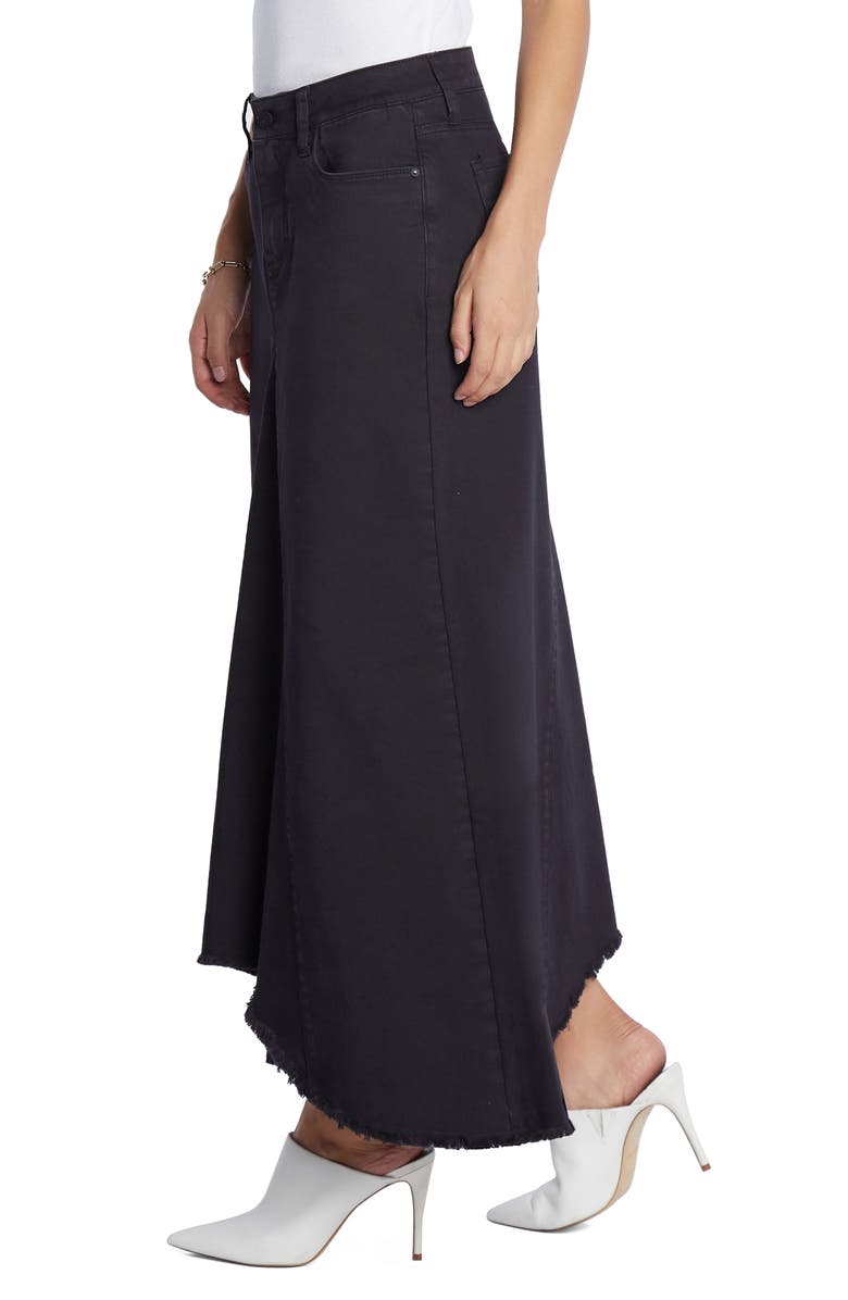 Wash Lab Denim Selma Pieced Asymmetric Denim Maxi Skirt, Alternate, color, True Black