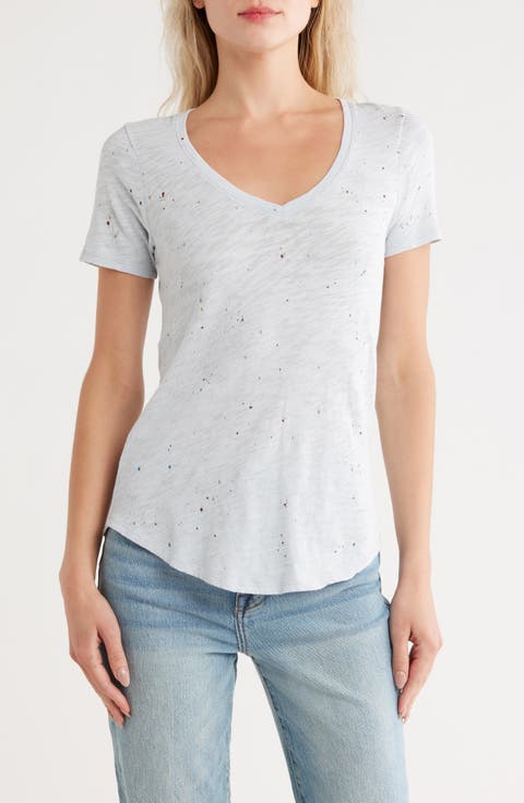 Splatter Cotton Slub Jersey T-Shirt