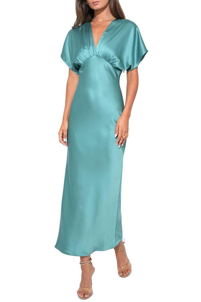 dolman sleeve a-line dress Elegant Dolman Sleeve Evening Dress