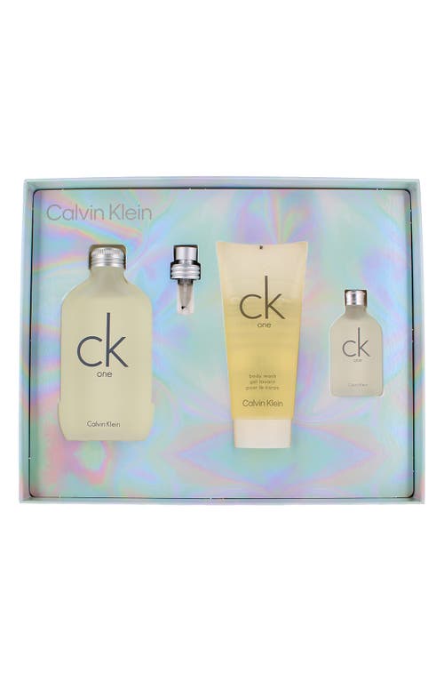 Calvin Klein Ck One 3-piece Gift Set $90 Value In Transparent