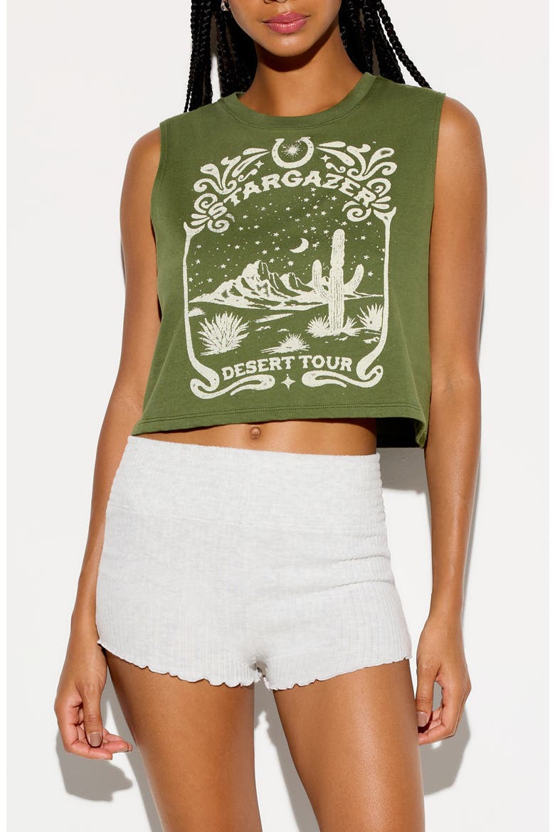 Stargazer Spirit Crop Top, Main, color, LAUREL GREEN