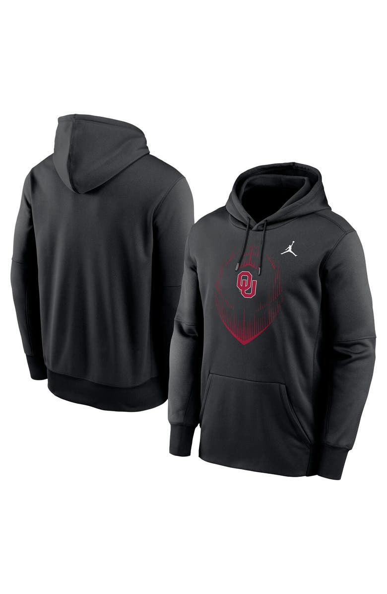 Jordan Brand Men's Jordan Brand Black Oklahoma Sooners Icon Football Performance Pullover Hoodie, Alternate, color, 