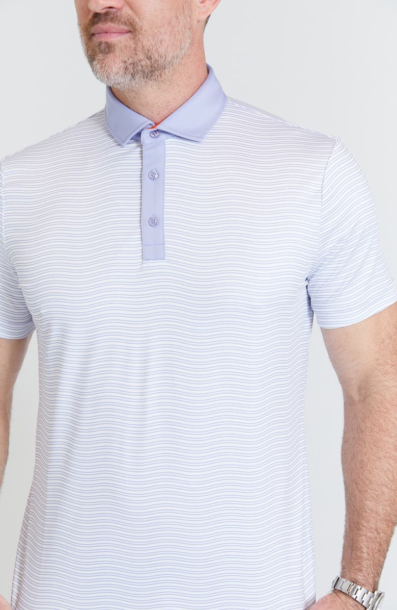 Redvanly Carlton Wavy Stripe Performance Golf Polo, Alternate, color,