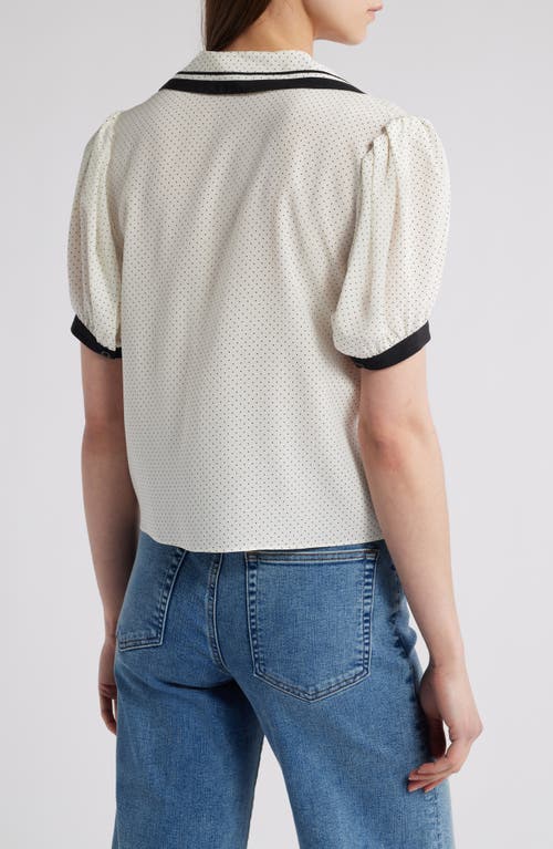 FRAME FRAME SILK SAILOR BUTTON-UP TOP