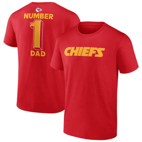 Men's Fanatics  Red Kansas City Chiefs Big & Tall Number One Dad T-Shirt
