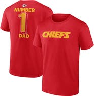 FANATICS Men's Fanatics  Red Kansas City Chiefs Big & Tall Number One Dad T-Shirt