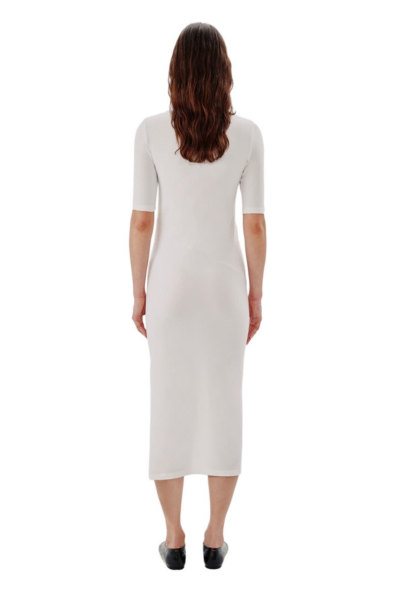 ELBOW SLEEVE DRESS, Alternate, color, WHITE