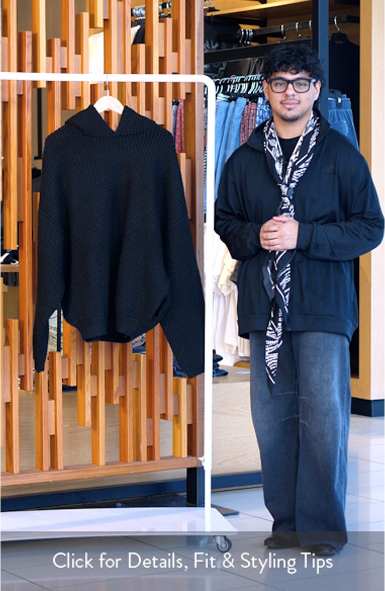 '90s Waffle Knit Hoodie, sales video thumbnail