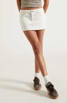 Piper Mid Rise Denim Miniskirt