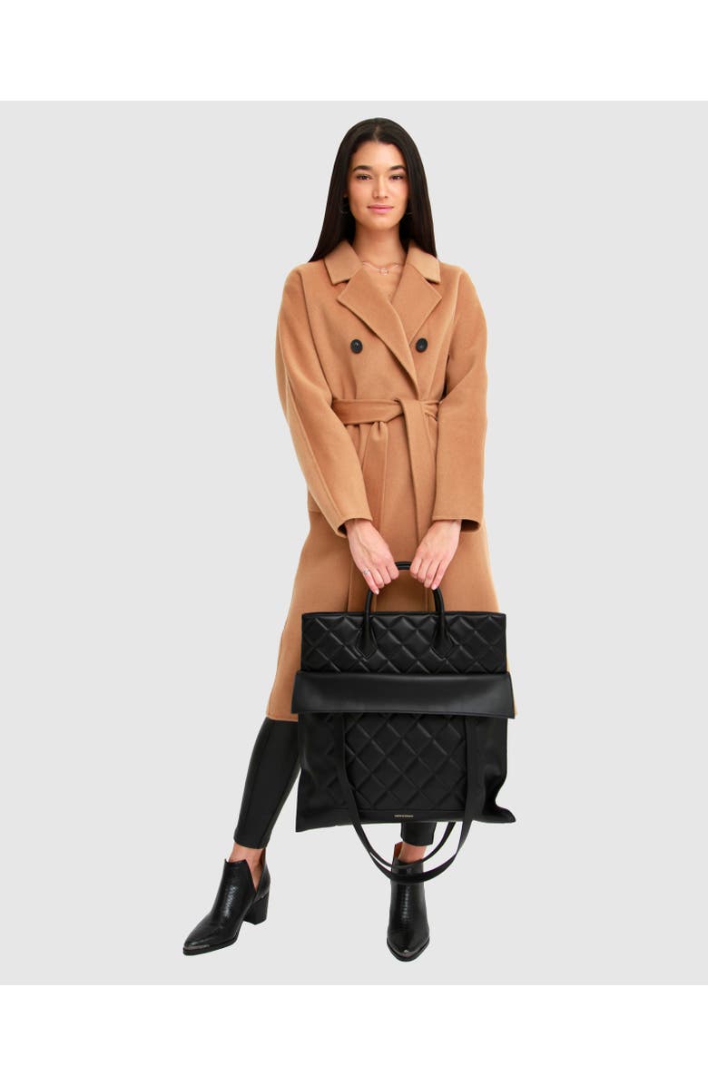 Belle & Bloom Boss Girl Double Breasted Lined Wool Coat, Alternate, color, Camel