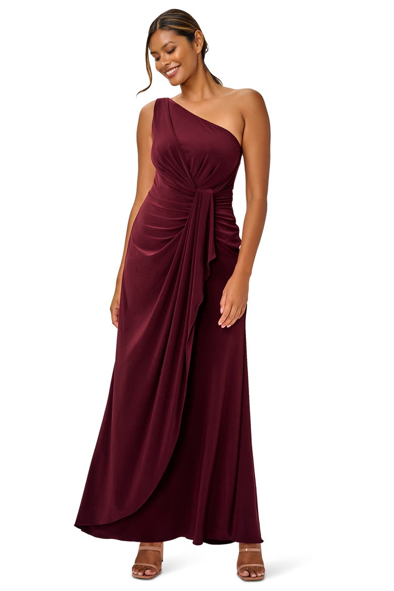 one shoulder jersey maxi dress & Other Stories - Draped One Shoulder Maxi Dress - Women - Viscose/Elastane - L