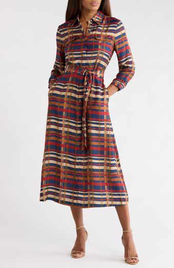 Freda Silk Blend Midi Shirtdress