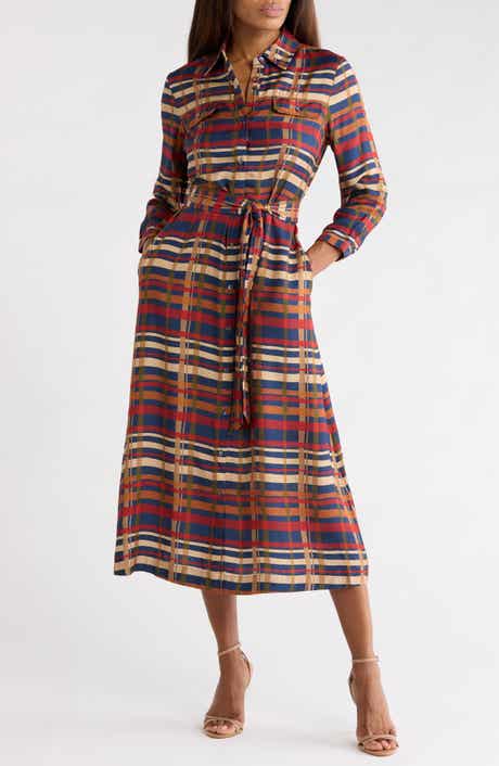 Freda Silk Blend Midi Shirtdress