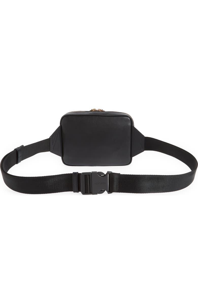 Versace La Medusa Leather Belt Bag, Alternate, color,