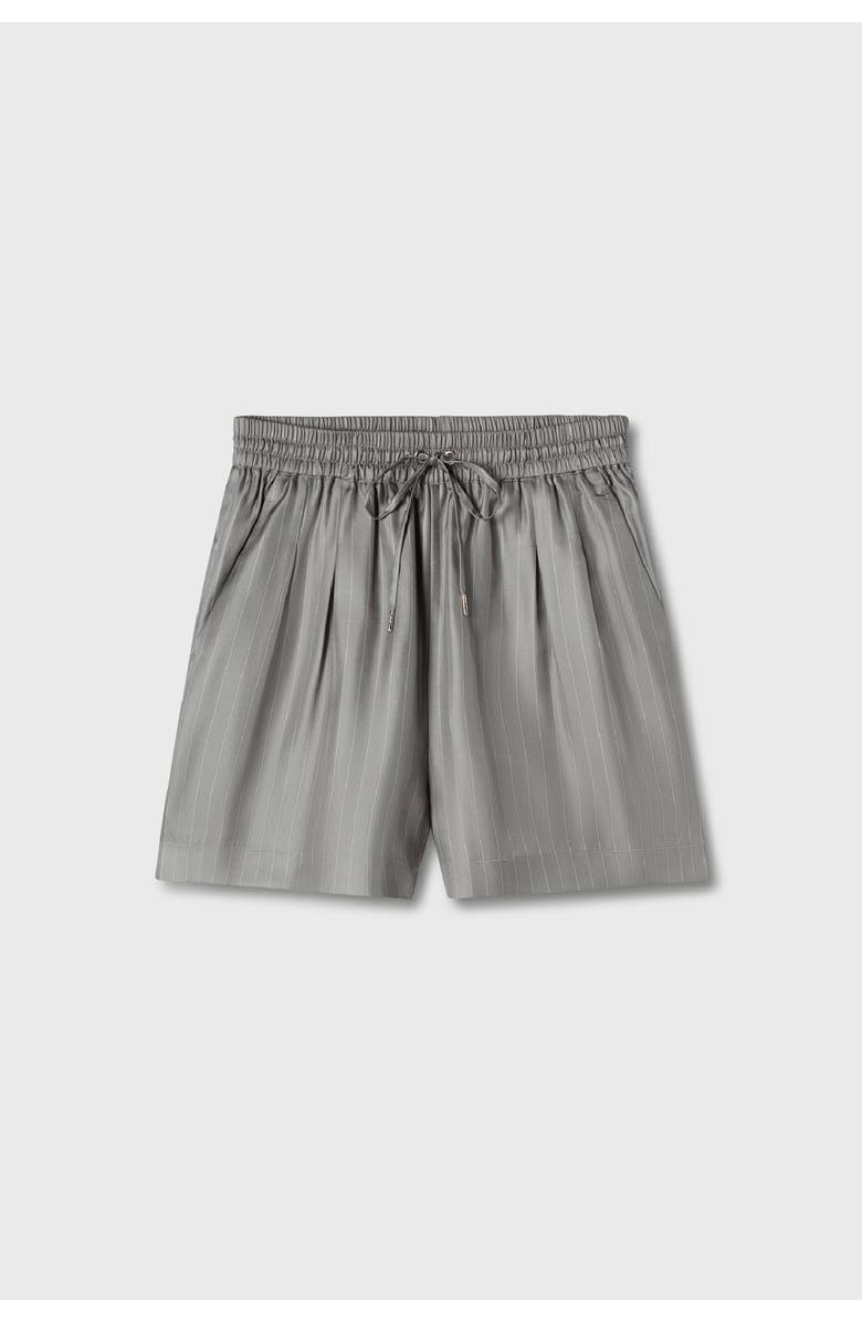 SILK LAUNDRY TWILL SLOUCH SHORTS MOON PINSTRIPE, Alternate, color, Moon Pinstripe