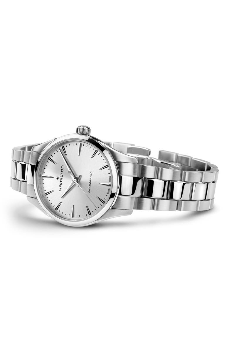 Hamilton Jazzmaster Bracelet Watch, 32mm, Alternate, color, Silver