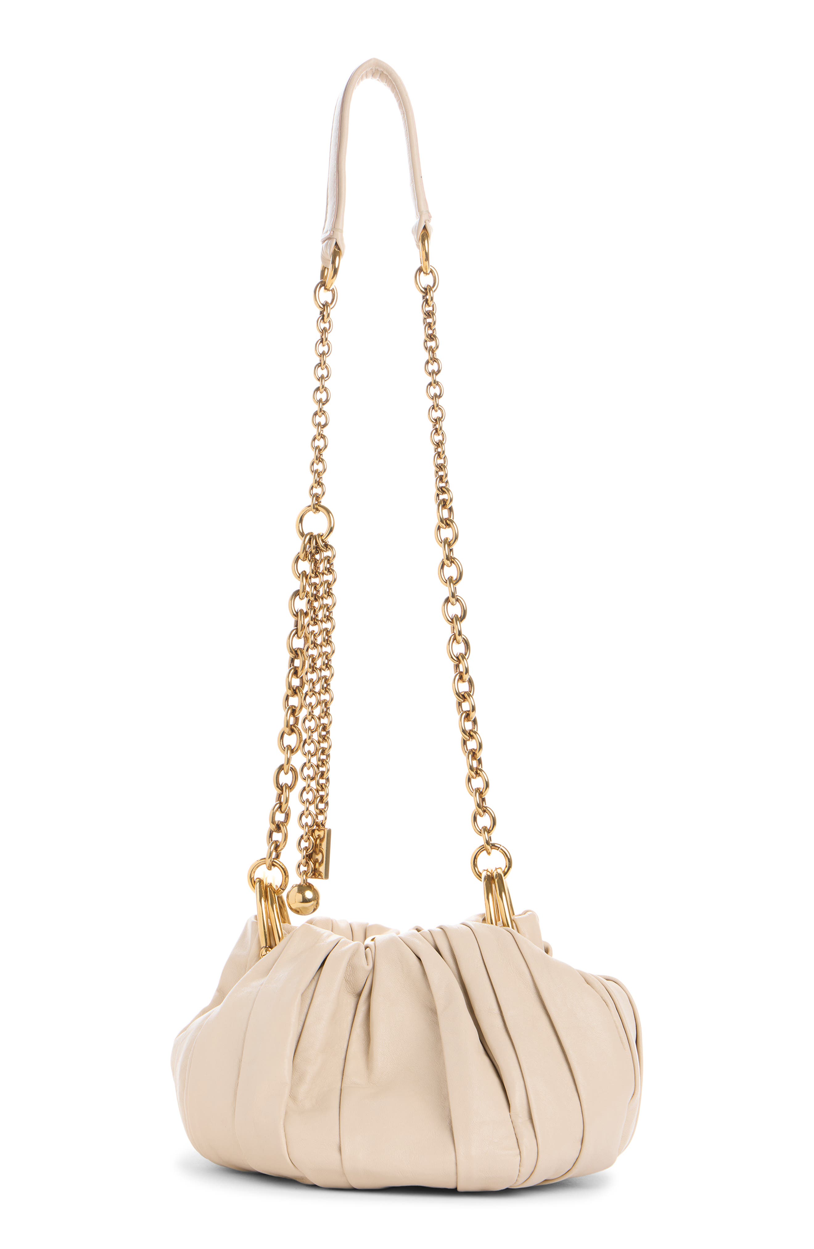 Pleated Crossbody Bag, Alternate, color, MILK