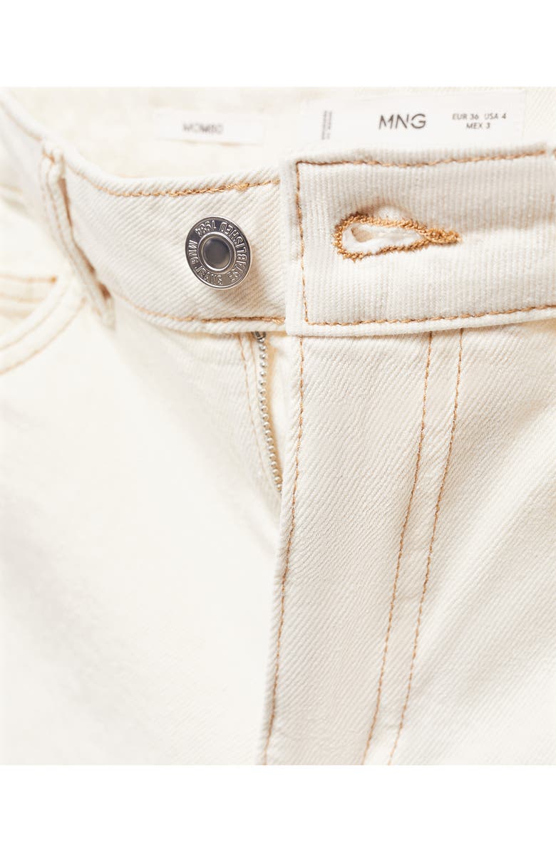 MANGO High Waist Denim Shorts, Alternate, color, 